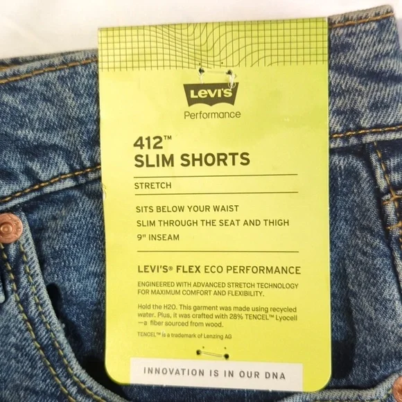 Levi's Classic Blue Denim Shorts32 W MRSP $50 - Picture 7 of 8